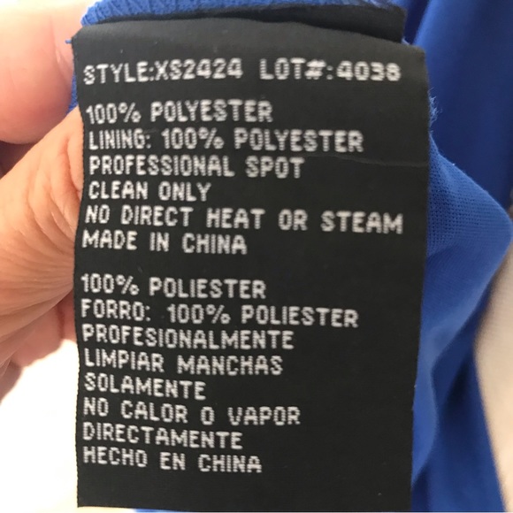 Ocean blue XSCAPE Maxi formal chiffon dress in size 4 - Picture 14 of 15